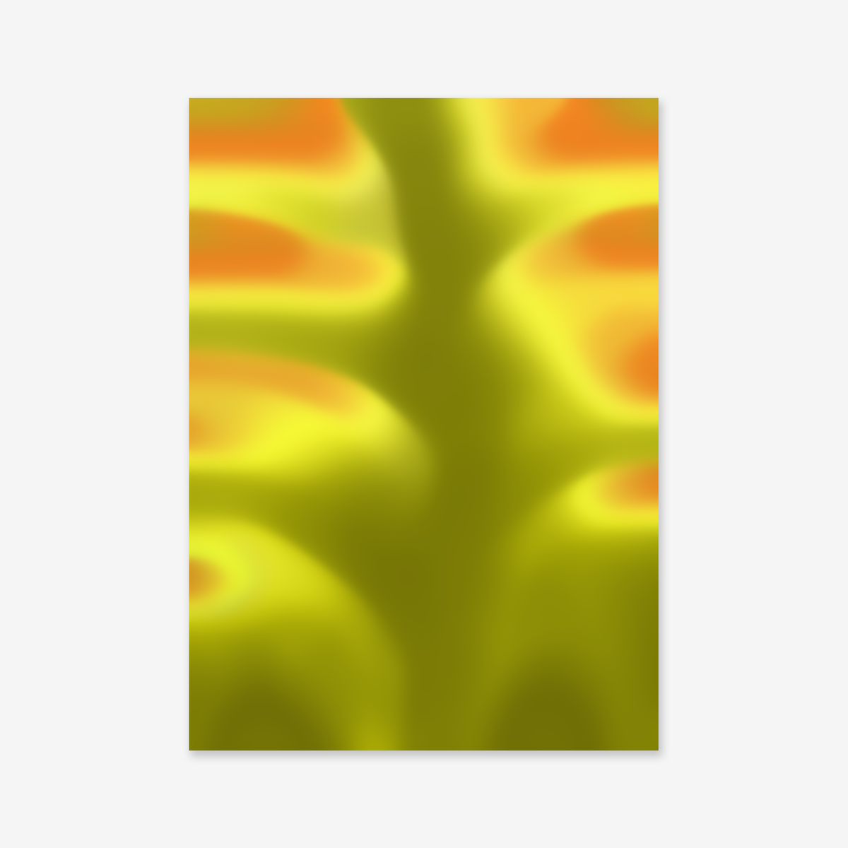 Gradient Water No. 4 features abstract digital art with wavy yellow and orange patterns for an organic, glowing look. Ideal as a giclée print on matte archival paper—perfect for modern interiors.