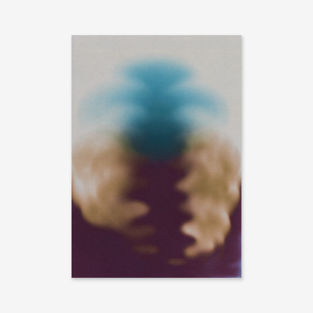 Reflections No. 1 is a Giclée art print featuring a blurry, abstract gradient—blue at the top center blending into brown and dark purple below with wavy, cloud-like edges—ideal for modern interiors.