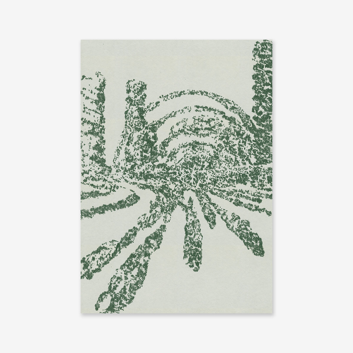 Speed features a textured green abstract design of concentric rings and radiating lines on a light gray background, making it an ideal giclée art print for any modern interior.